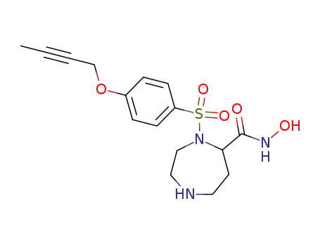 1H-1,4-Diazepine-5-carboxamide,
4-[[4-(2-butynyloxy)phenyl]sulfonyl]hexahydro-N-hydroxy-