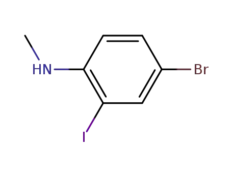 Molecular Structure of 869486-64-6 (N-(4-bromo-2-iodophenyl)methylamine)