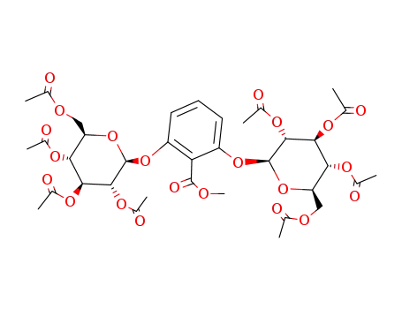 2,6-bis-(tetra-<i>O</i>-acetyl-β-D-glucopyranosyloxy)-benzoic acid methyl ester