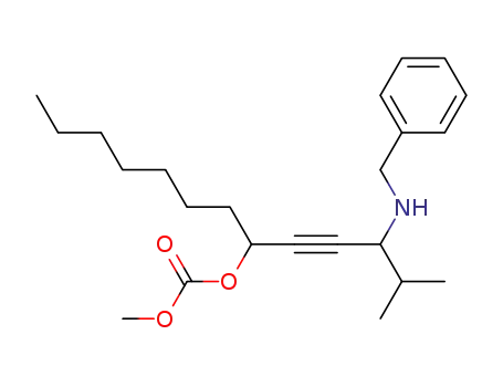 Carbonic acid, methyl
1-[4-methyl-3-[(phenylmethyl)amino]-1-pentynyl]octyl ester