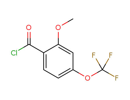 Molecular Structure of 886500-20-5 (2-methoxy-4-(trifluoromethoxy)benzoyl chloride)