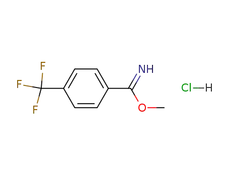 Molecular Structure of 56108-08-8 (4-Trifluoromethyl-benzimidic acid methyl ester; hydrochloride)