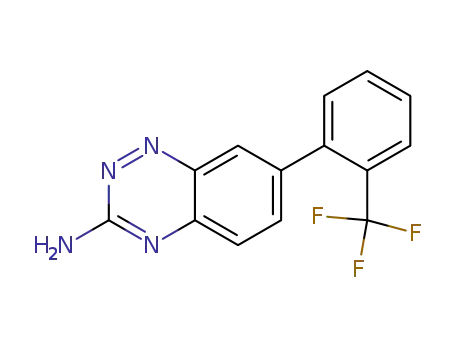 Molecular Structure of 677297-94-8 (1,2,4-Benzotriazin-3-amine, 7-[2-(trifluoromethyl)phenyl]-)