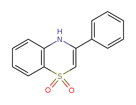 Molecular Structure of 19111-35-4 (4H-1,4-Benzothiazine, 3-phenyl-, 1,1-dioxide)