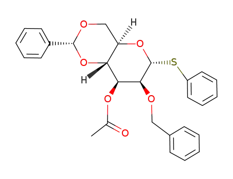 phenyl 3-O-acetyl-2-O-benzyl-4,6-O-benzylidene-1-deoxy-1-thio-α-D-mannopyranoside