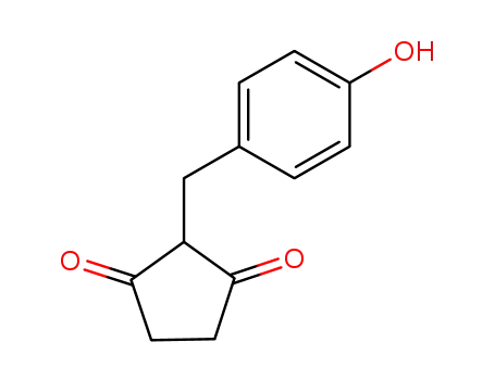 Molecular Structure of 112621-25-7 (1,3-Cyclopentanedione, 2-[(4-hydroxyphenyl)methyl]-)