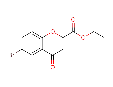 Molecular Structure of 33513-40-5 (6-Bromo-4-oxo-4H-1-benzopyran-2-carboxylic acid ethyl ester)