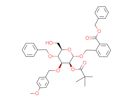 2'-(benzyloxycarbonyl)benzyl 4-O-benzyl-3-O-p-methoxybenzyl-2-O-pivaloyl-α-D-mannopyranoside