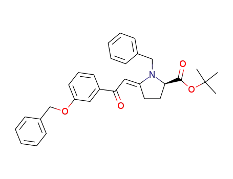(E,2R)-N-Benzyl-5-<2'-<3''-(benzyloxy)phenyl>-2'-oxoethylidene>proline tert-butyl ester