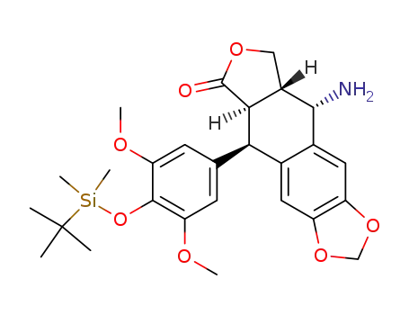 4-β-amino-4'-tert-butyldimethylsilyloxy-4'-O-demethyl-4-desoxypodophyllotoxin