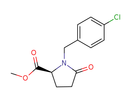 Molecular Structure of 59749-18-7 (methyl 1-(4-chlorobenzyl)-5-oxo-L-prolinate)