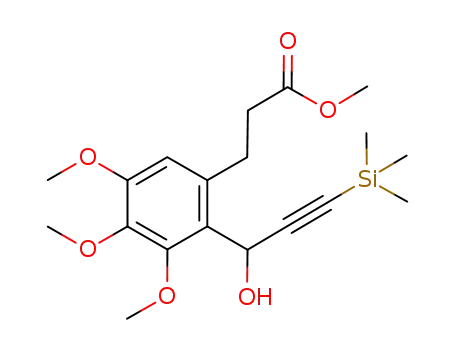 3-[2-(1-hydroxy-3-trimethylsilanyl-prop-2-ynyl)-3,4,5-trimethoxy-phenyl]-propionic acid methyl ester