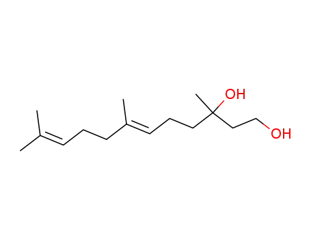 Molecular Structure of 77949-51-0 (6,10-Dodecadiene-1,3-diol, 3,7,11-trimethyl-, (6E)-)