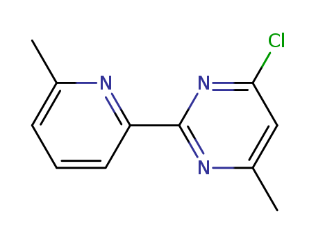 Molecular Structure of 112451-45-3 (Pyrimidine, 4-chloro-6-methyl-2-(6-methyl-2-pyridinyl)-)