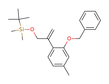 Molecular Structure of 896745-80-5 ([2-(2-benzyloxy-4-methylphenyl)-allyloxy]-tert-butyl-dimethyl-silane)