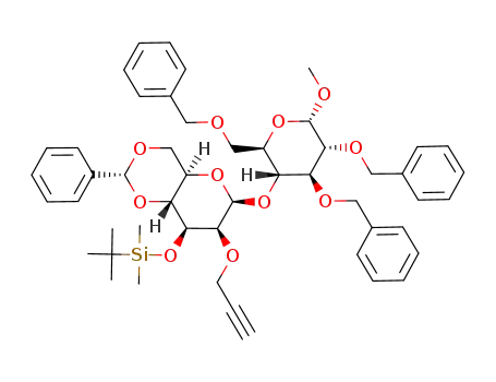 methyl 2,3,6-tri-O-benzyl-4-O-[4,6-O-benzylidene-2-O-(prop-2-ynyl)-3-O-tert-butyldimethylsilyl-β-D-mannopyranosyl]-(1->4)-α-D-glucopyranoside