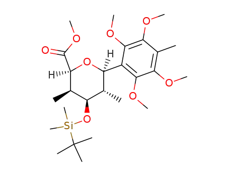 (2S,3S,4R,5S,6R)-4-(tert-butyl-dimethyl-silanyloxy)-3,5-dimethyl-6-(2,3,5,6-tetramethoxy-4-methyl-phenyl)-tetrahydro-pyran-2-carboxylic acid methyl ester