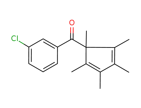Molecular Structure of 1002716-74-6 (3-chlorophenyl 1,2,3,4,5-pentamethyl-2,4-cyclopentadienyl ketone)