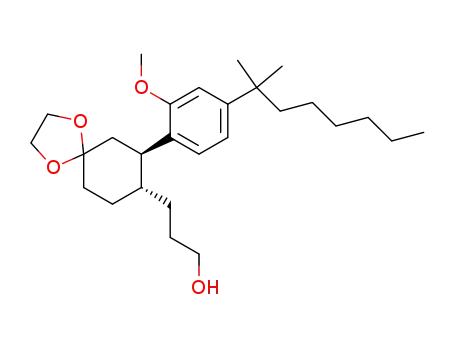 3-{(7R,8R)-7-[4-(1,1-dimethylheptyl)-2-methoxyphenyl]-1,4-dioxaspiro[4,5]dec-8-yl}propan-1-ol