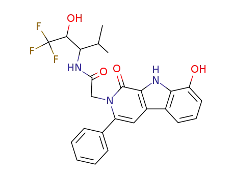 2-(8-Hydroxy-1-oxo-3-phenyl-1,9-dihydro-β-carbolin-2-yl)-N-(3,3,3-trifluoro-2-hydroxy-1-isopropyl-propyl)-acetamide