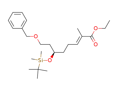 ethyl (R,E)-8-benzyloxy-6-tert-butyldimethylsilyloxy-2-methyl-2-octenoate