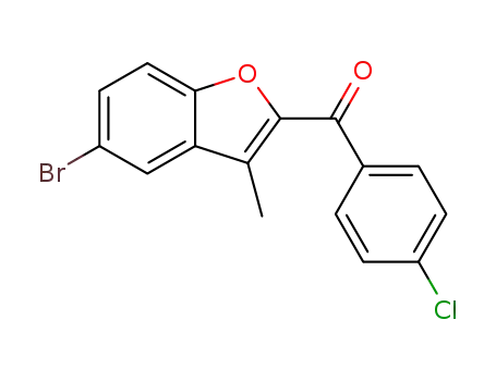 Molecular Structure of 117238-81-0 ((5-BROMO-3-METHYL-1-BENZOFURAN-2-YL)(4-CHLOROPHENYL)METHANONE)