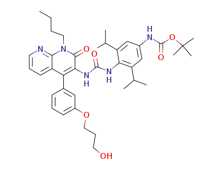 tert-butyl (4-{[({1-butyl-4-[3-(3-hydroxypropoxy)phenyl]-2-oxo-1,2-dihydro-1,8-naphthyridin-3-yl}-amino)carbonyl]amino}-3,5-diisopropylphenyl)carbamate