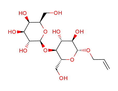 Molecular Structure of 52211-61-7 ((2S,3R,4S,5R,6R)-2-(((2R,3S,4R,5R,6R)-6-(allyloxy)-4,5-dihydroxy-2-(hydroxymethyl)tetrahydro-2H-pyran-3-yl)oxy)-6-(hydroxymethyl)tetrahydro-2H-pyran-3,4,5-triol)