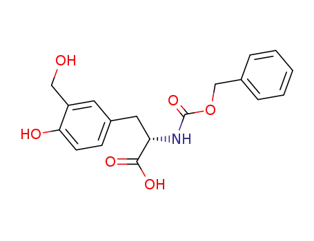 Molecular Structure of 52186-44-4 ((S)-N-benzyloxycarbonyl-4-hydroxy-3-hydroxymethylphenylalanine)