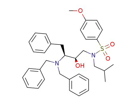 Benzenesulfonamide,
N-[(2R,3S)-3-[bis(phenylmethyl)amino]-2-hydroxy-4-phenylbutyl]-4-meth
oxy-N-(2-methylpropyl)-