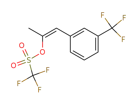 Molecular Structure of 625382-97-0 (Trifluoro-methanesulfonic acid (Z)-1-methyl-2-(3-trifluoromethyl-phenyl)-vinyl ester)