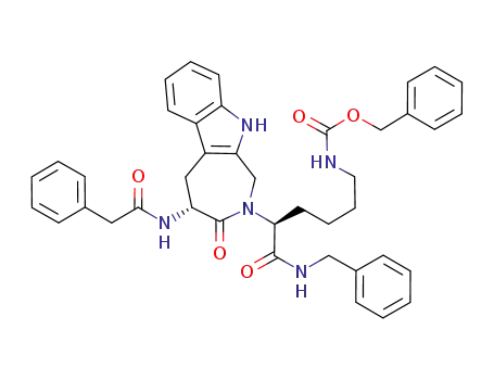 benzyl (5R)-6-(benzylamino)-6-oxo-5-[(4R)-3-oxo-4-[(phenylacetyl)amino]-3,4,5,10-tetrahydroazepino[3,4-b]indol-2(1H)-yl]hexylcarbamate