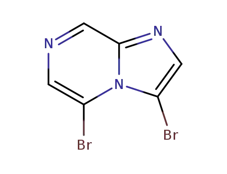 Molecular Structure of 63744-21-8 (3,5-Dibromo-imidazo[1,2-a]pyrazine)