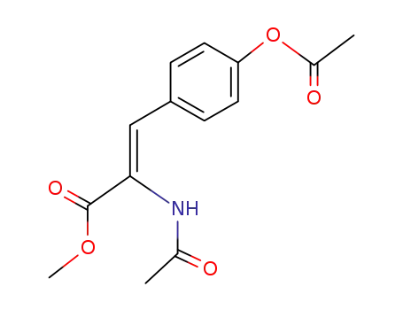 Molecular Structure of 60470-84-0 (2-Propenoic acid, 2-(acetylamino)-3-[4-(acetyloxy)phenyl]-, methyl
ester, (2Z)-)