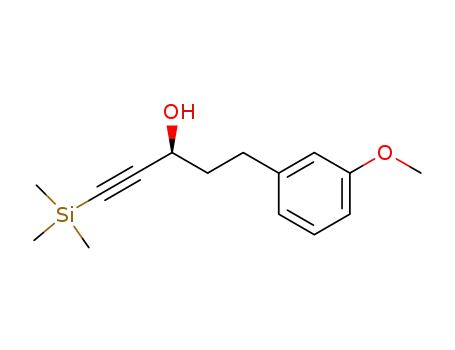 Molecular Structure of 837362-62-6 ((3S)-5-(trimethoxyphenyl)-4-(trimethylsilyl)pent-1-yn-3-ol)