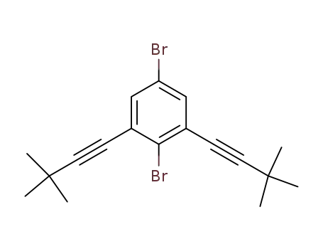 Molecular Structure of 618119-33-8 (Benzene, 2,5-dibromo-1,3-bis(3,3-dimethyl-1-butynyl)-)