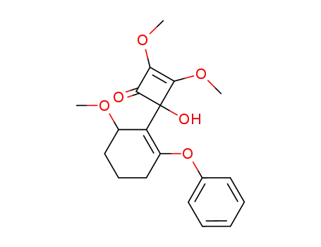 Molecular Structure of 929033-14-7 (2-Cyclobuten-1-one,
4-hydroxy-2,3-dimethoxy-4-(6-methoxy-2-phenoxy-1-cyclohexen-1-yl)-)