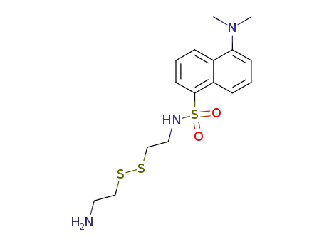 Molecular Structure of 90120-75-5 (1-Naphthalenesulfonamide,
N-[2-[(2-aminoethyl)dithio]ethyl]-5-(dimethylamino)-)