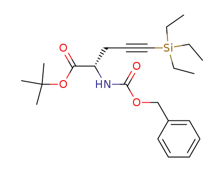 Molecular Structure of 612825-73-7 (tert-butyl (2S)-2-benzyloxycarbonylamino-5-triethylsilyl-4-pentynoate)