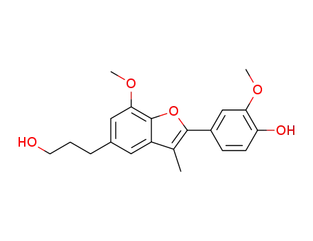 5-(3-hydroxypropyl)-7-methoxy-3-methyl-2-(3'-methoxy-4'-hydroxyphenyl)benzo<b>furan