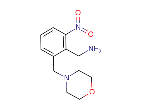 Molecular Structure of 630409-68-6 (Benzenemethanamine, 2-(4-morpholinylmethyl)-6-nitro-)
