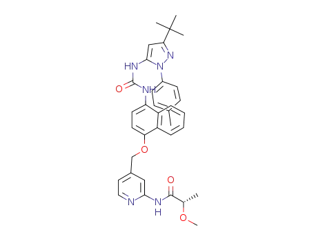 (S)-N-(4-((4-(3-(3-tert-butyl-1-p-tolyl-1H-pyrazol-5-yl)ureido)naphthalen-1-yloxy)methyl)pyridin-2-yl)-2-methoxypropanamide