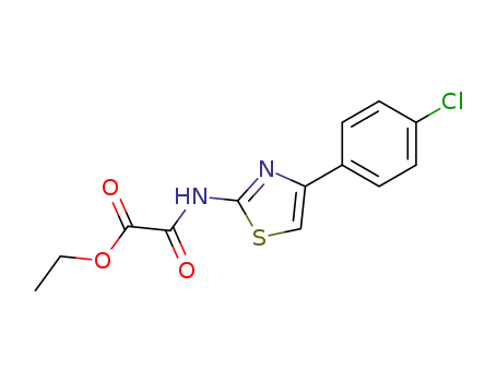 Molecular Structure of 74531-91-2 (ethyl {[4-(4-chlorophenyl)-1,3-thiazol-2-yl]amino}(oxo)acetate)