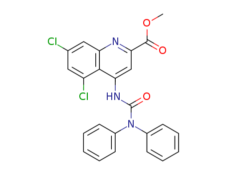 METHYL ESTER N,N-(DIPHENYL)-4-UREIDO-5,7-DICHLORO-2-CARBOXYQUINOLINE