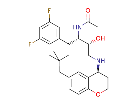N-[(1S,2R)-1-[(3,5-Difluorophenyl)methyl]-3-[[(4S)-6-(2,2-dimethylpropyl)-3,4-dihydro-2H-1-benzopyran-4-yl]amino]-2-hydroxypropyl]acetamide
