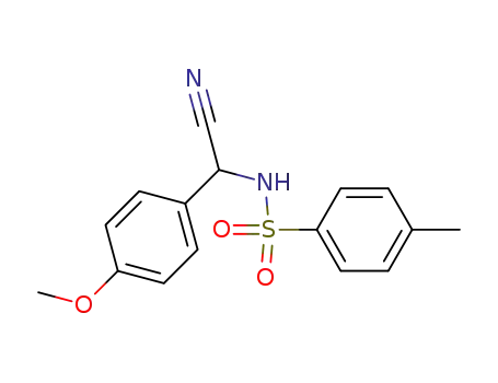 Molecular Structure of 5537-51-9 (Benzenesulfonamide, N-[cyano(4-methoxyphenyl)methyl]-4-methyl-)