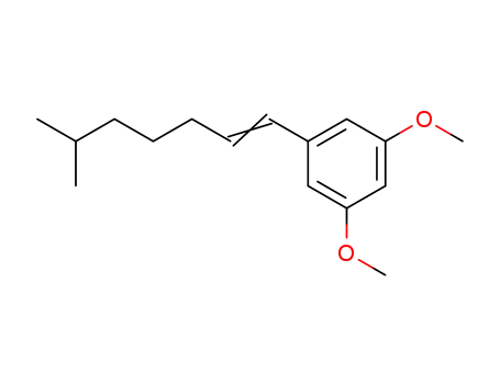 Molecular Structure of 220170-19-4 (1,3-Dimethoxy-5-((E)-6-methyl-hept-1-enyl)-benzene)