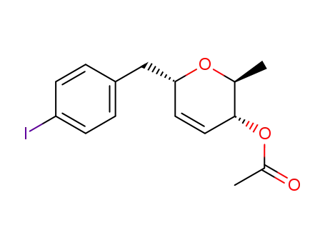 4'-(5-O-acetyl-2,6-anhydro-1,3,4,7-tetradeoxy-α-L-erythro-hept-3-enitol-1-yl)iodobenzene