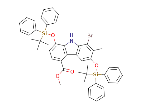 9H-Carbazole-4-carboxylic acid,
8-bromo-1,6-bis[[(1,1-dimethylethyl)diphenylsilyl]oxy]-7-methyl-, methyl
ester