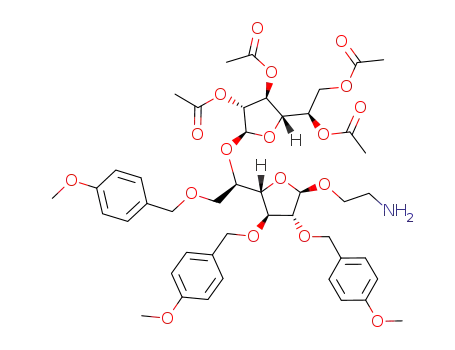 2-aminoethyl 5-O-(2,3,5,6-tetra-O-acetyl-β-D-galactofuranosyl)-2,3,6-tri-O-(p-methoxybenzyl)-β-D-galactofuranoside